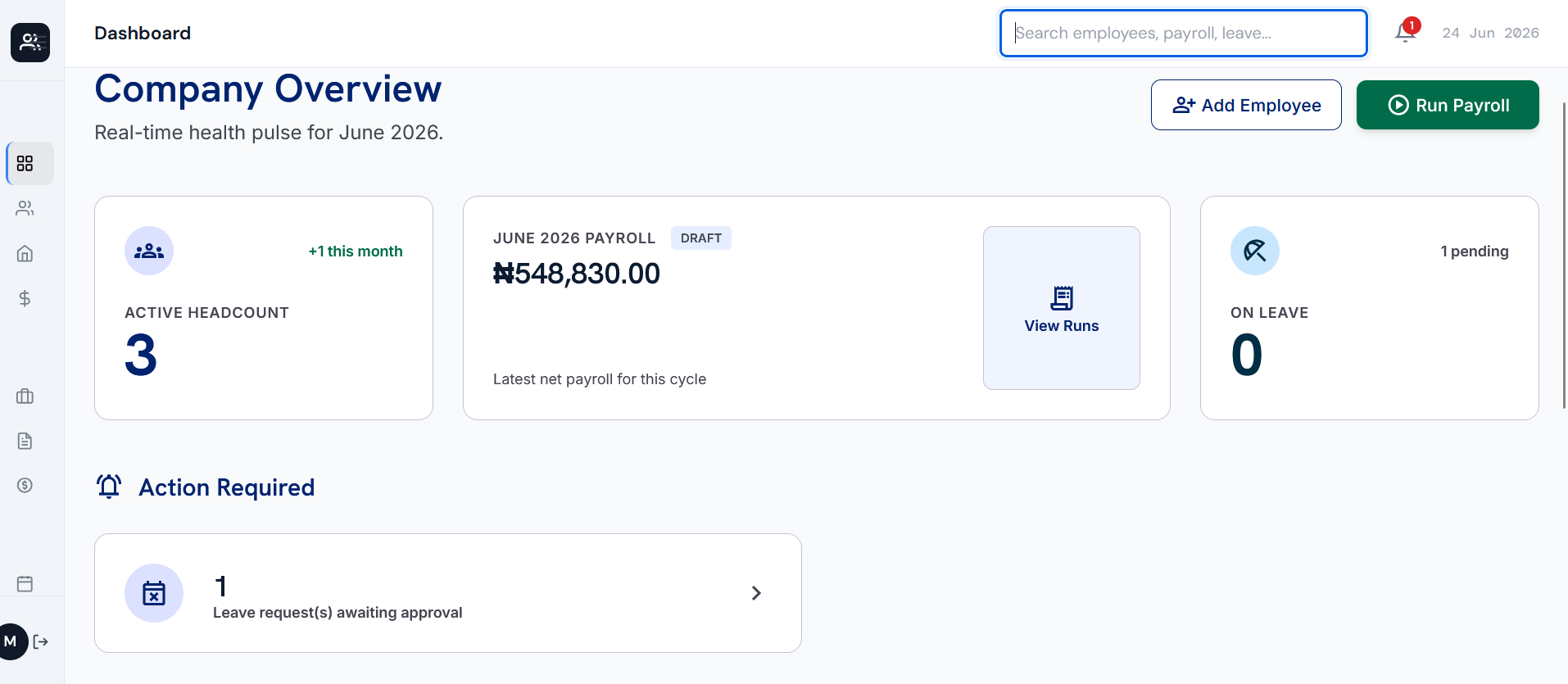MaestroHR – Modern HR & Automated Payroll Platform screenshot 1