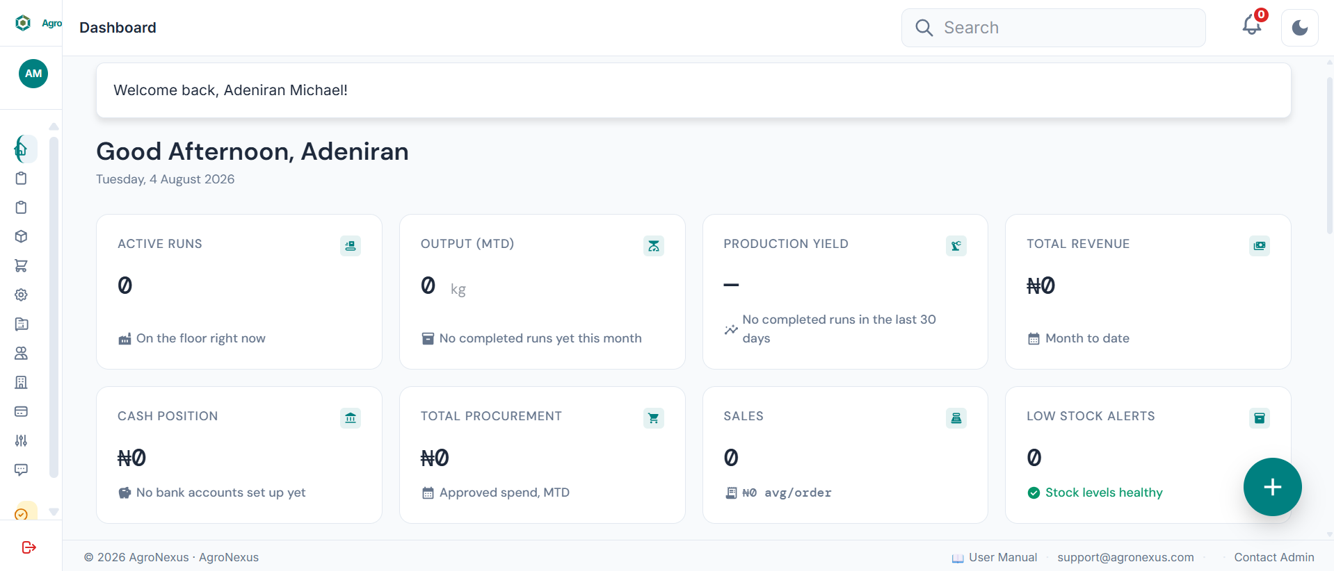 AgroNexus – Specialized ERP System for Agro-Processors screenshot 2